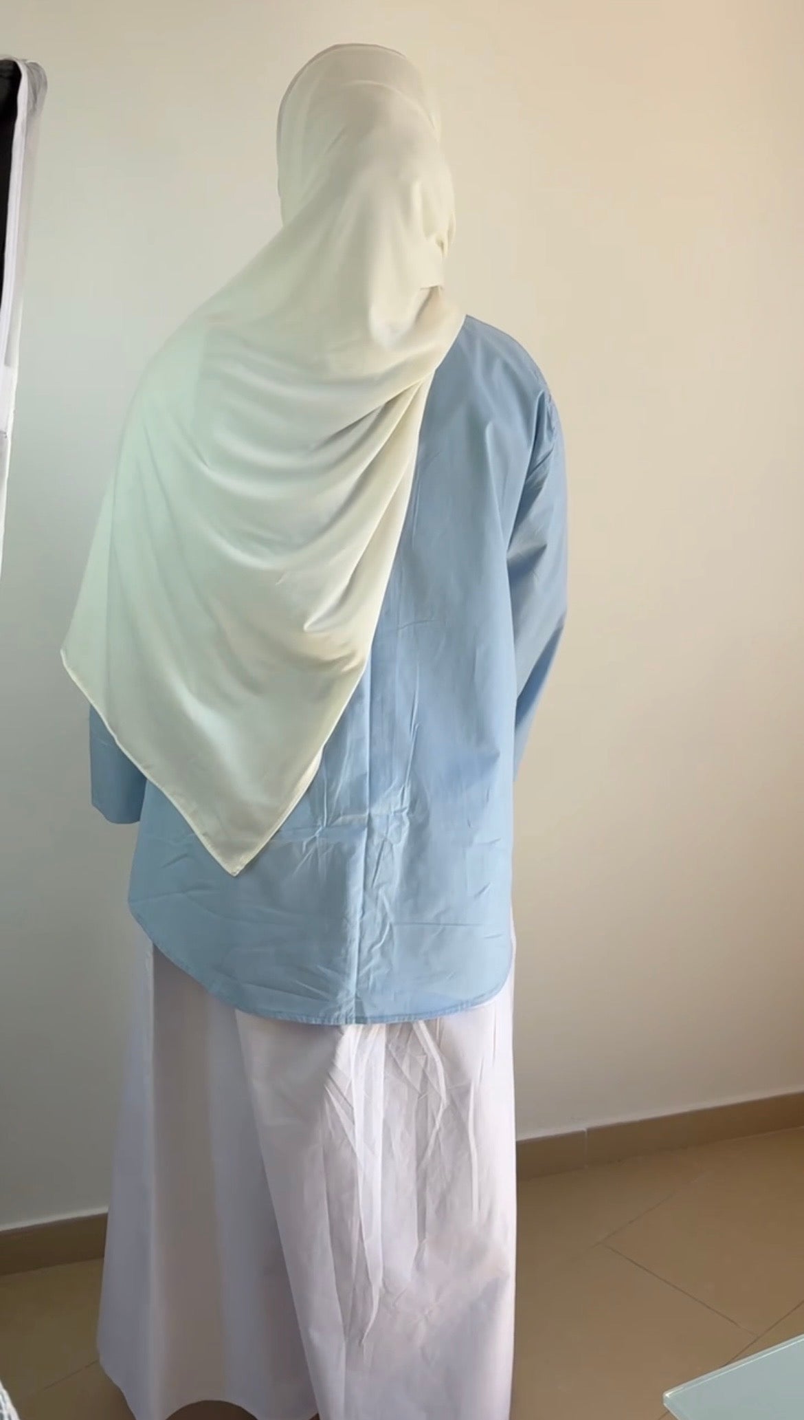 Powder blue blouse