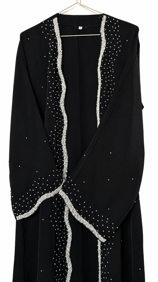 Pack Abaya Noir Crystal con Inner Dress Black
