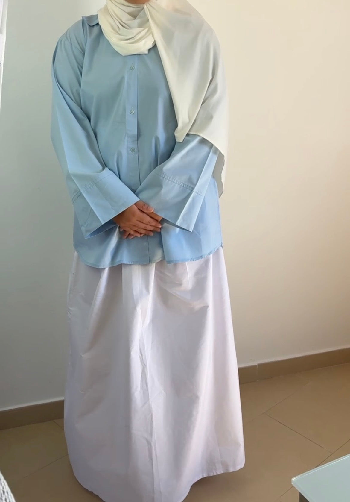 Powder blue blouse